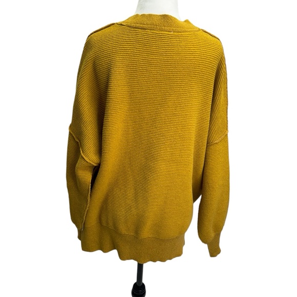 RD Style Mustard Yellow Textured Oversized Sweater Size M - Picture 6 of 10